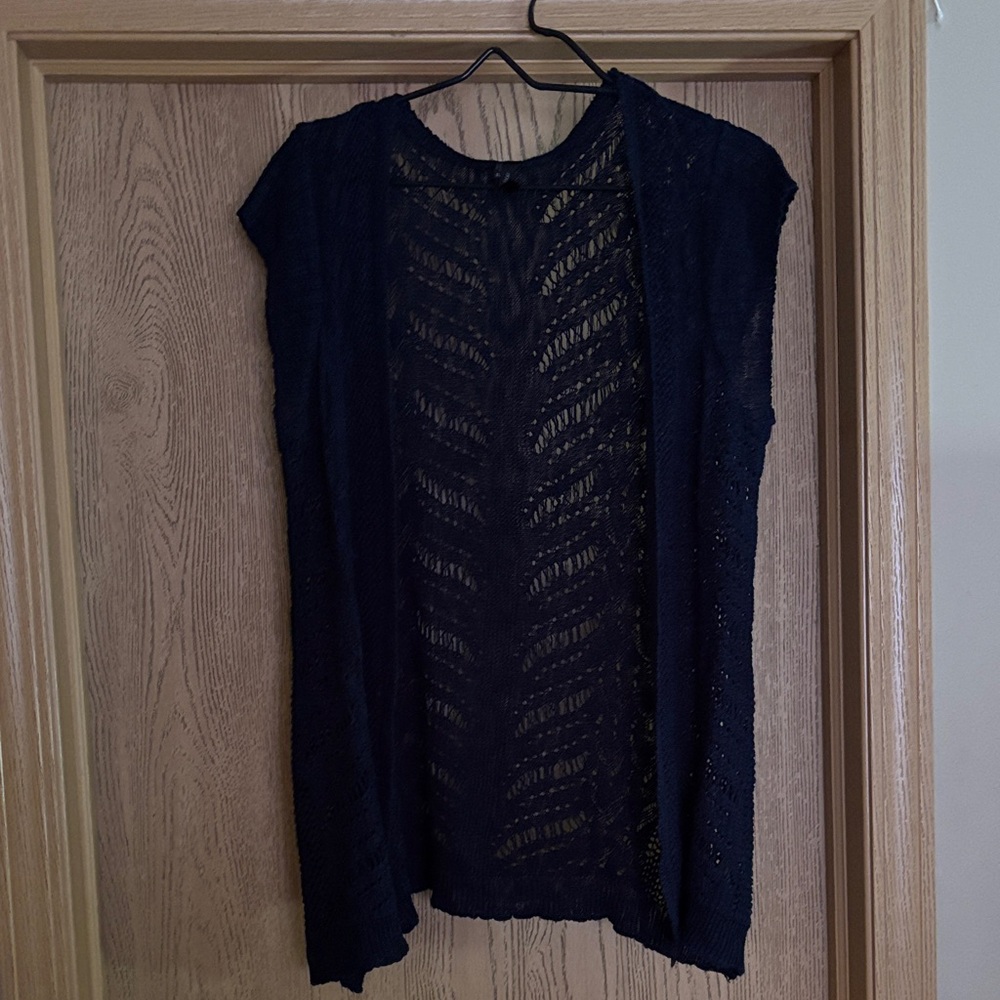 Navy Blue Open Cardigan